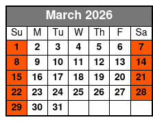 Ozarks Explorer Canopy Tour March Schedule