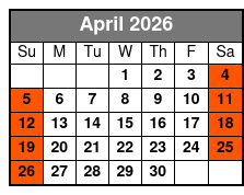 Ozarks Explorer Canopy Tour April Schedule