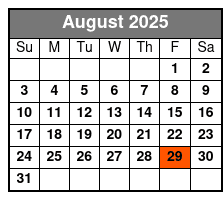 Sawyer Brown Main Seating August Schedule
