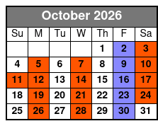 The Magic Of Rick Thomas October Schedule