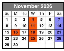 The Revollusionists Magic & Illusionist Show November Schedule