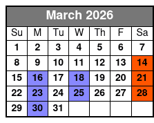 The Revollusionists Magic & Illusionist Show March Schedule