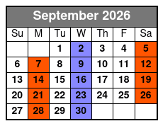 The Revollusionists Magic & Illusionist Show September Schedule