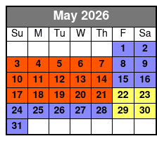 Parakeet Pete’s Waterfront Zipline May Schedule