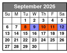 The Texas Tenors September Schedule