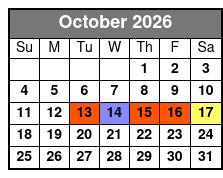 The Texas Tenors October Schedule