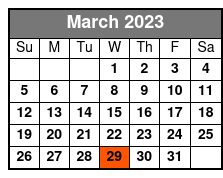 Buckets N Boards March Schedule