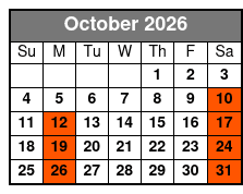 Broadway To Buble starring George Dyer October Schedule