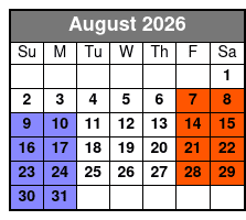 The Sons of Britches  August Schedule