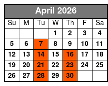 The Petersen Family Bluegrass Band April Schedule