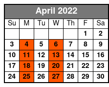 Waylon, Willie & The Good Ol' Boys April Schedule