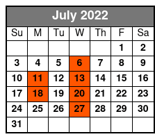 Waylon, Willie & The Good Ol' Boys July Schedule