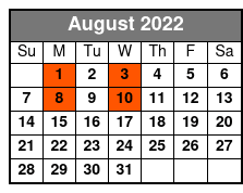 Waylon, Willie & The Good Ol' Boys August Schedule
