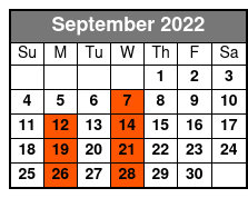 Waylon, Willie & The Good Ol' Boys September Schedule