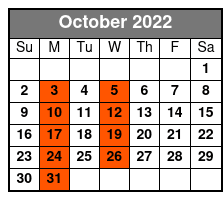 Waylon, Willie & The Good Ol' Boys October Schedule
