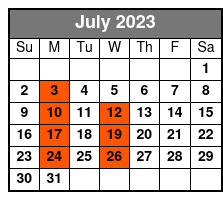 Waylon, Willie & The Good Ol' Boys July Schedule