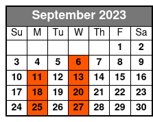 Waylon, Willie & The Good Ol' Boys September Schedule