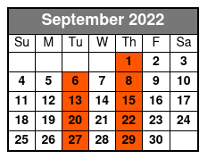 A Neil Diamond Tribute Show September Schedule