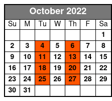 A Neil Diamond Tribute Show October Schedule