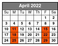 Chicago Color My World Tribute April Schedule