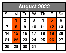 Chicago Color My World Tribute August Schedule