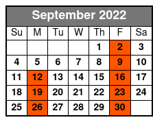 Chicago Color My World Tribute September Schedule