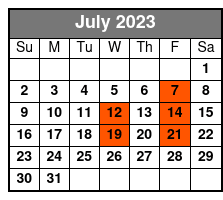 Chicago Color My World Tribute July Schedule