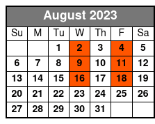 Chicago Color My World Tribute August Schedule