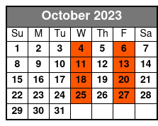 Chicago Color My World Tribute October Schedule