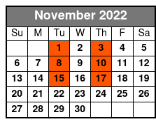 A Lionel Richie Tribute November Schedule