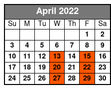 Fleetwood Mac Dreams April Schedule