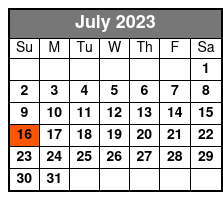 Elvis and The Blackwoods Gospel Show July Schedule