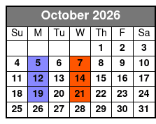 God & Country Theater Tribute Shows October Schedule