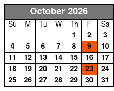 Gene Watson October Schedule