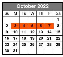 Larry's Country Diner October Schedule