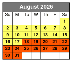 Vigilante Extreme Ziprider August Schedule