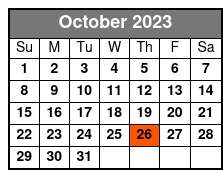 Reza Edge of Illusion Magic Show October Schedule