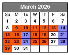 Reza Edge of Illusion Magic Show March Schedule