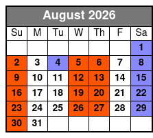 Reza Edge of Illusion Magic Show August Schedule