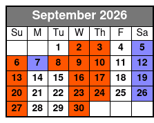 Reza Edge of Illusion Magic Show September Schedule