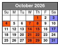 Reza Edge of Illusion Magic Show October Schedule