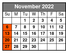 Oh Happy Day November Schedule