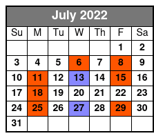 Hot Rods & High Heels July Schedule