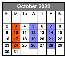 Hot Rods & High Heels October Schedule