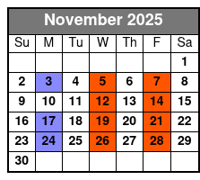 Hot Rods & High Heels November Schedule