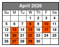 Hot Rods & High Heels April Schedule