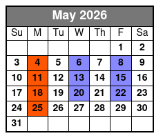 Hot Rods & High Heels May Schedule