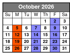 Hot Rods & High Heels  October Schedule