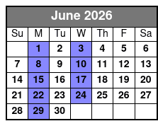 Hot Rods & High Heels June Schedule