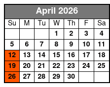 Ozarks Gospel Music show April Schedule